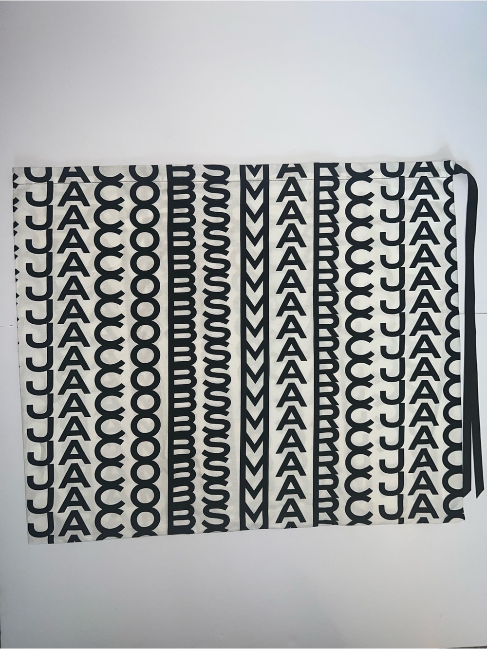 Marc Jacobs Black and White Graphic Logo Dust Bag